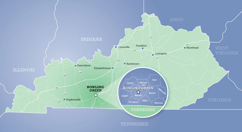 central kentucky map